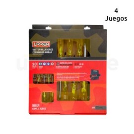9601F Juego de destornilladores con mango ámbar...