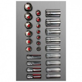 CH106L Juego dados y accesorios inch 26pzas 3/8...